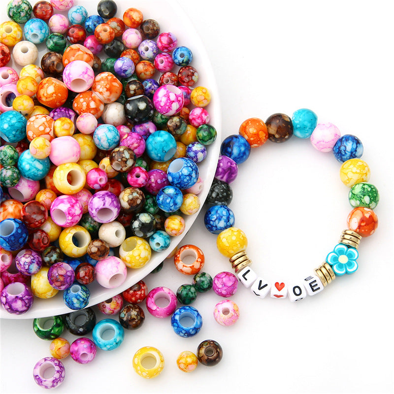 Wholesale 20PCS Flower Circle Imitation Pearl Acrylic Beads